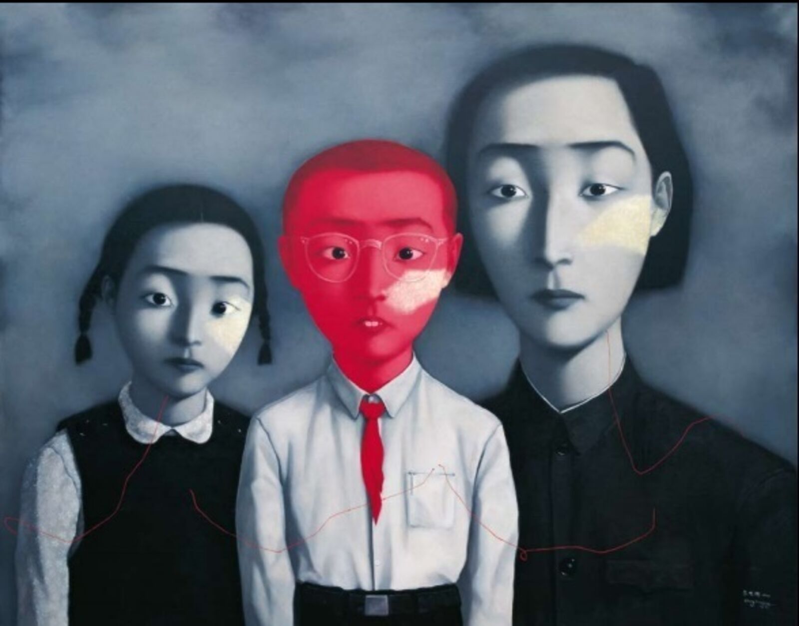 Artwork by Zhang Xiaogang, The Storyteller´s Enchantments (Portfolio of 20), Made of Litography 