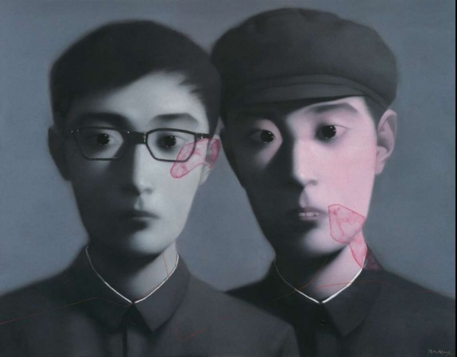 Artwork by Zhang Xiaogang, The Storyteller´s Enchantments (Portfolio of 20), Made of Litography 