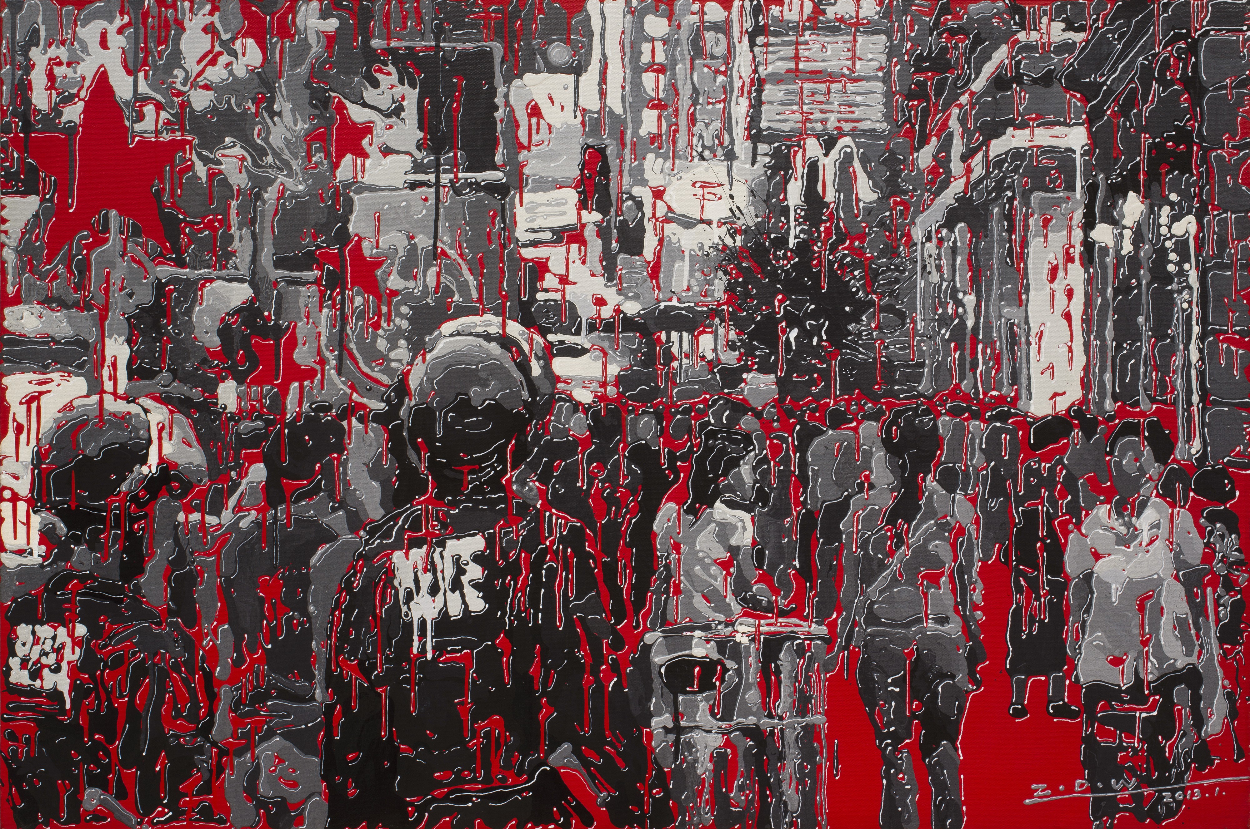 Urban Landcape Series, Night Market by Zhao  De-Wei, 2015