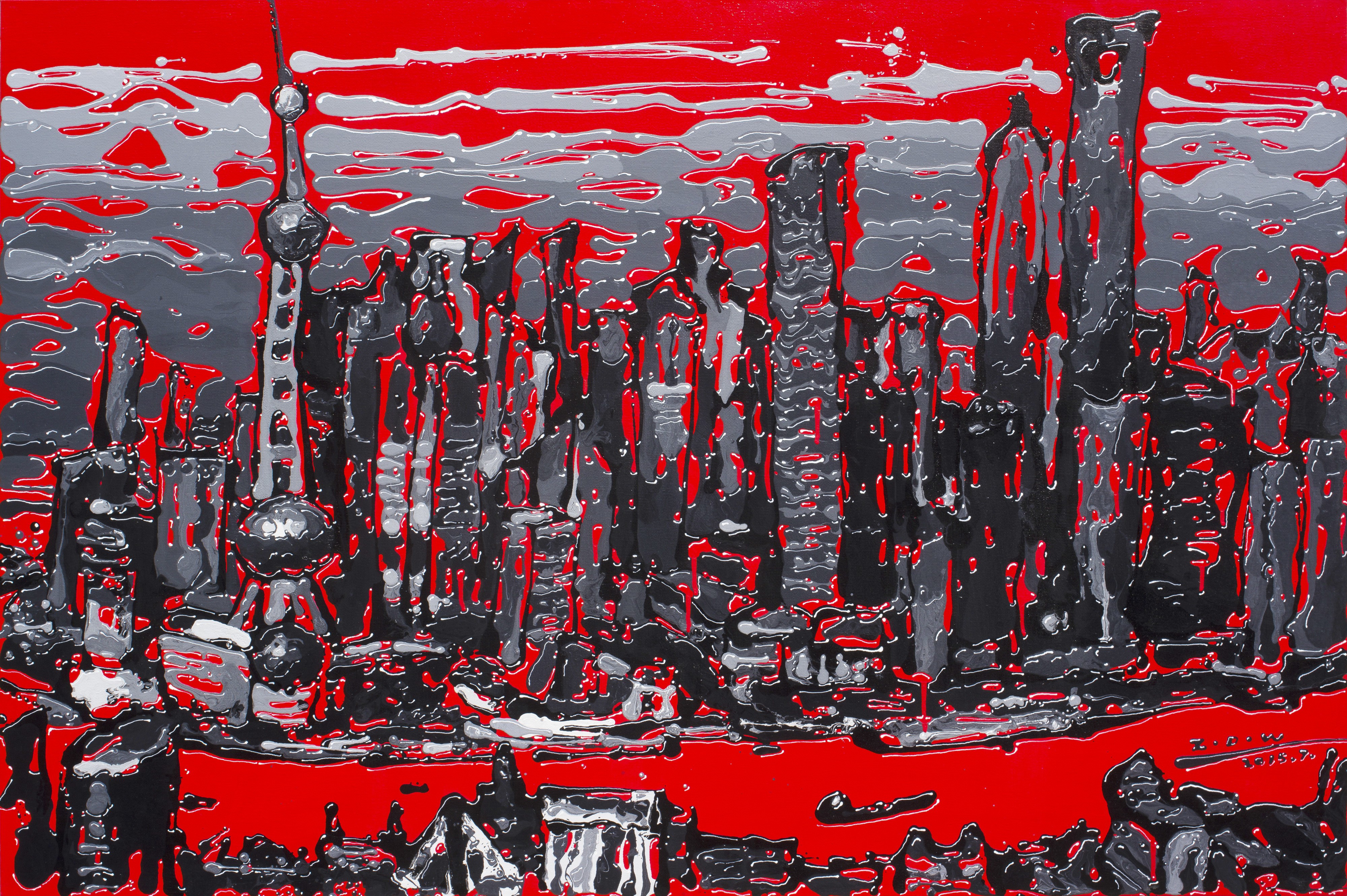 Urban Landscape Series, Pudong, Shanghai by Zhao  De-Wei, 2015
