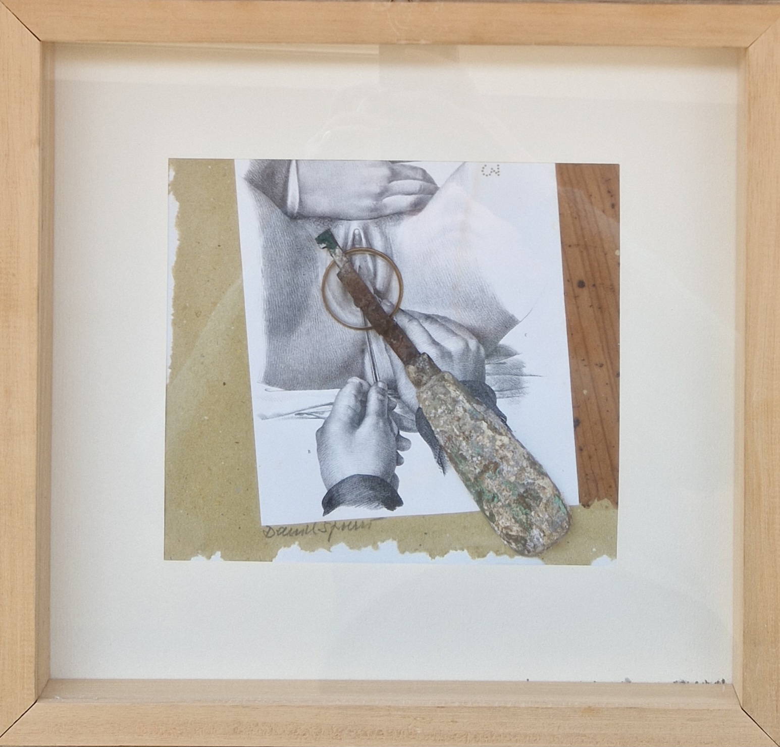 A drawing of a person holding a magnifying glass over a piece of paper.