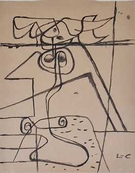 a drawing of a woman sitting on a chair