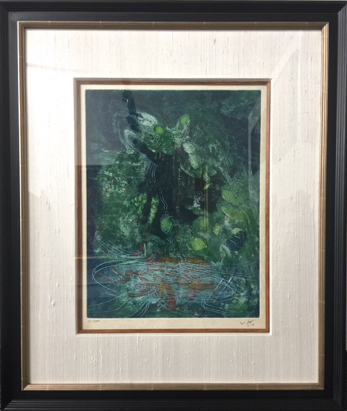 Artwork by Roberto Matta, L'eautre from Hom'mere II, Made of Etching 