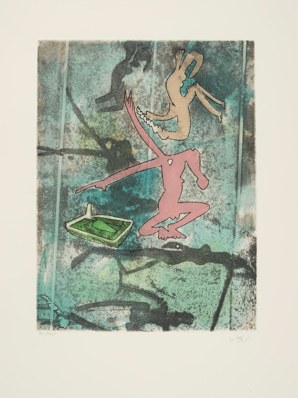 Artwork by Roberto Matta, Centre Noeds plate I, Made of Etching On Arches 