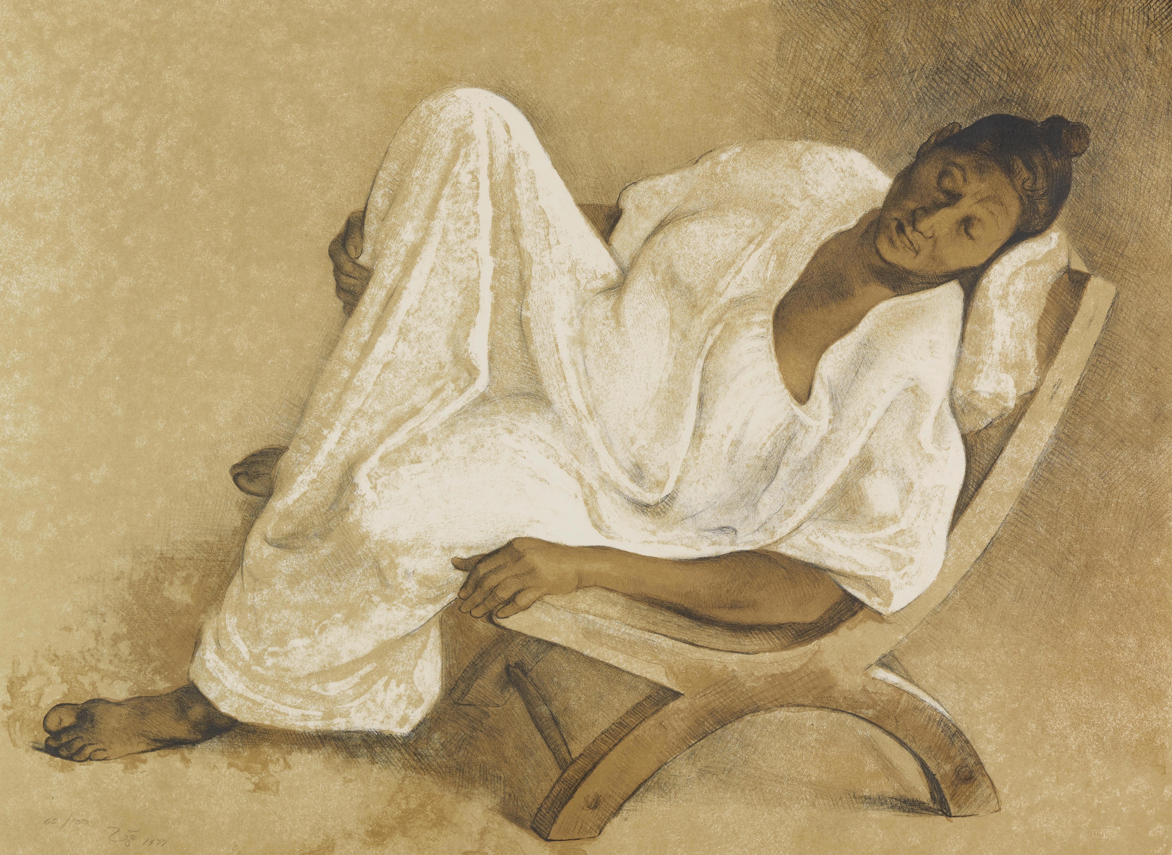 Mujer reclinado by Francisco Zuñiga, 1977