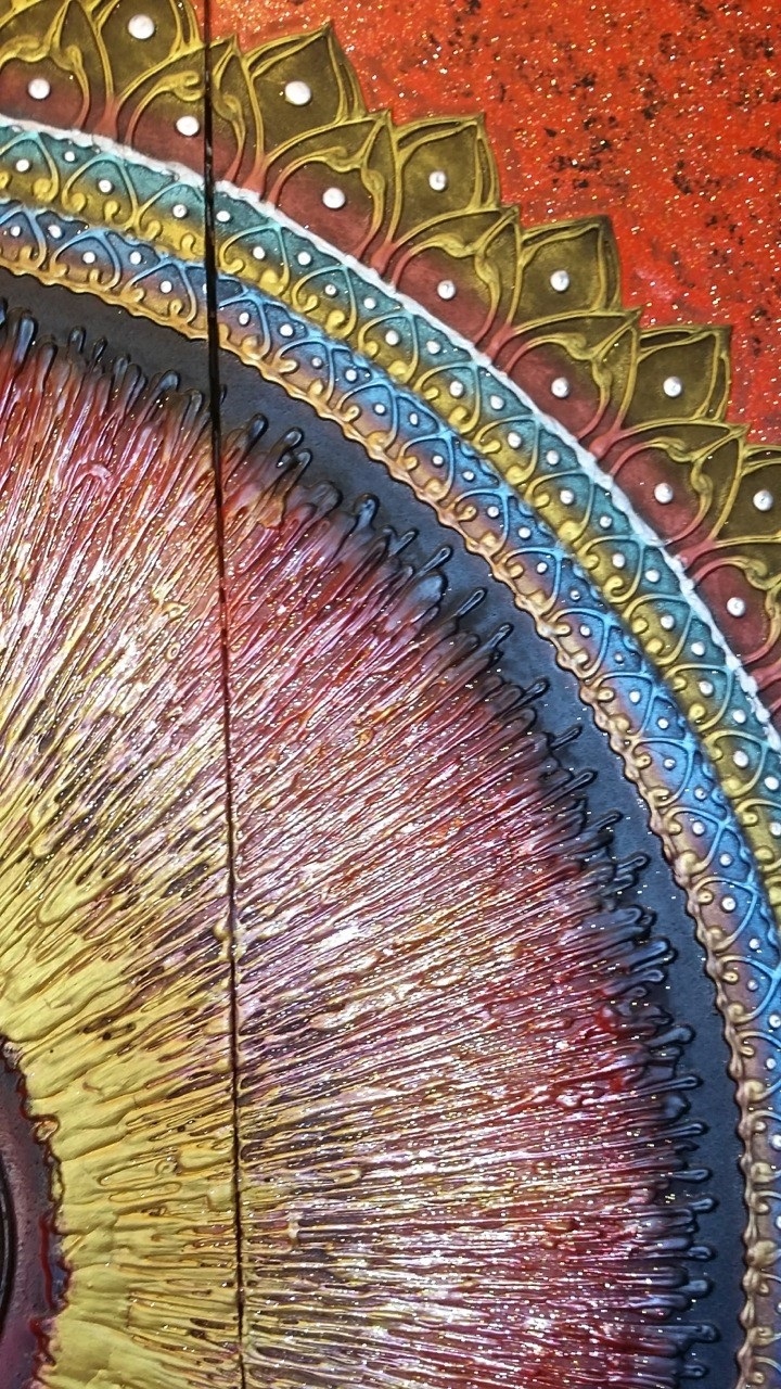 Artwork by Khamsin Ouaichai, The expanding universe I, Made of Oil On Canvas 