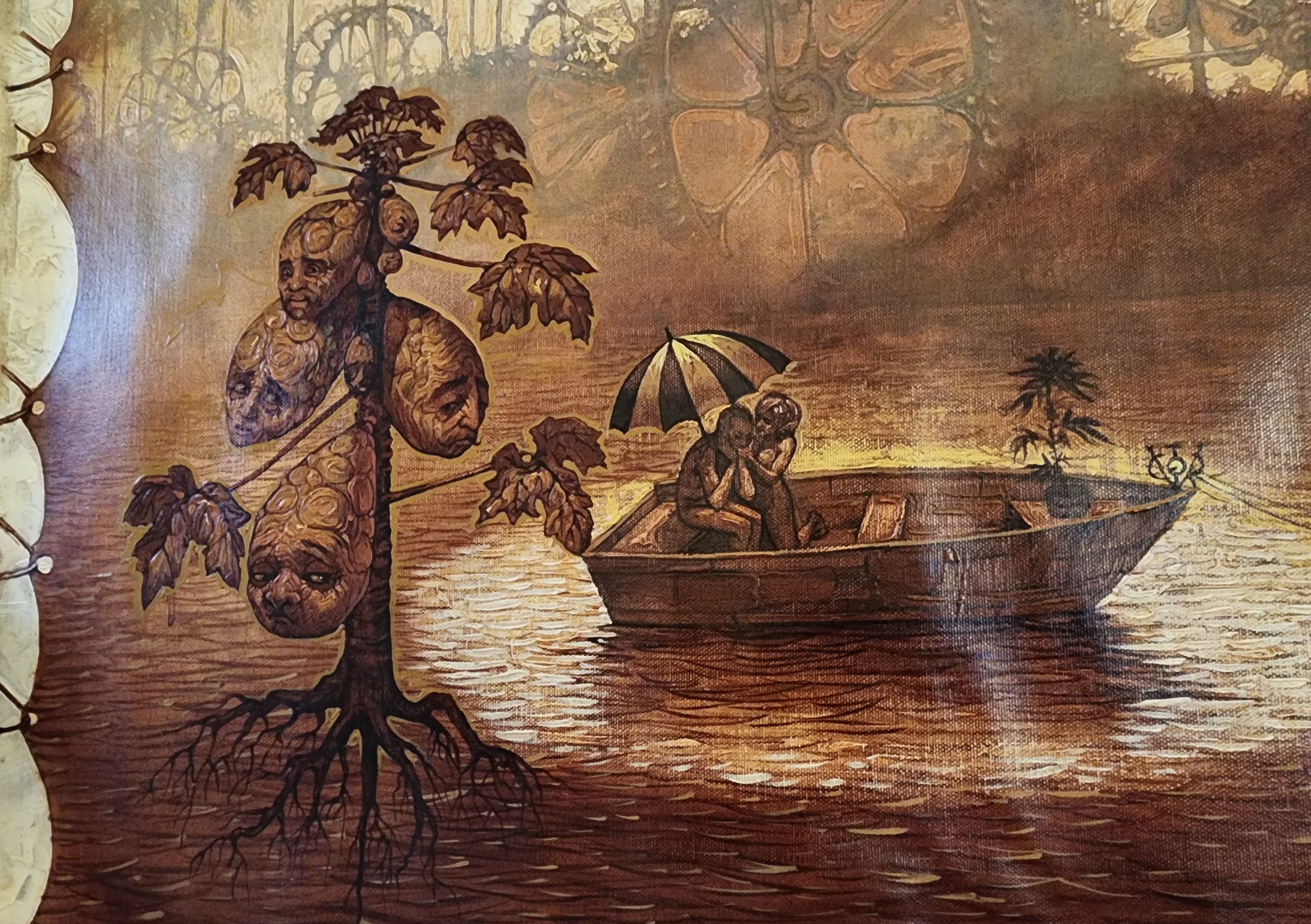 Artwork by Victor Huerta Batista, De la serie "Restaurando la imagen" Proyecto de paraíso, Made of Acrylic On Canvas 