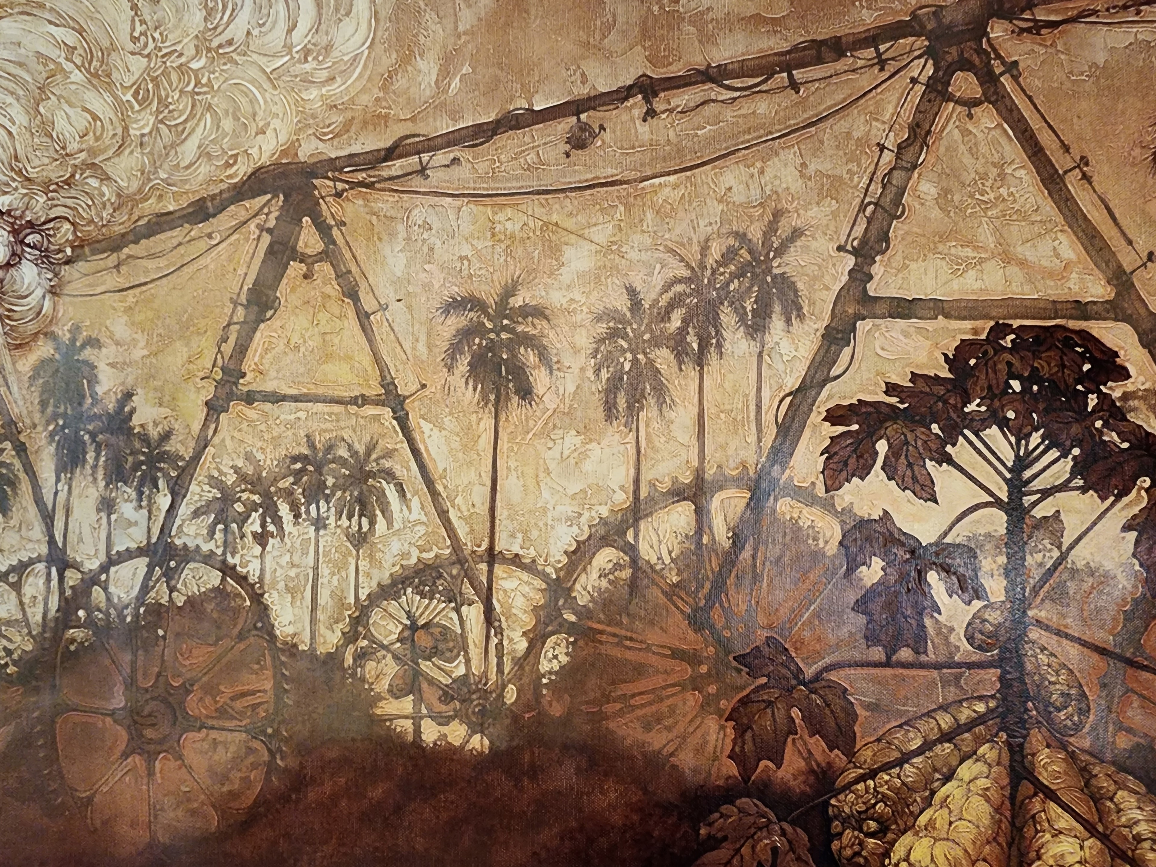 Artwork by Victor Huerta Batista, De la serie "Restaurando la imagen" Proyecto de paraíso, Made of Acrylic On Canvas 