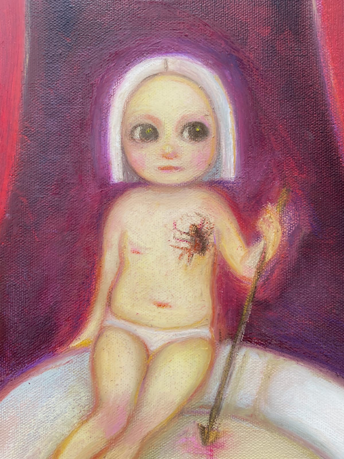 Artwork by Nadia  Da Silva, Serpent Queen, Made of Oil paint and oil pastel on canvas 