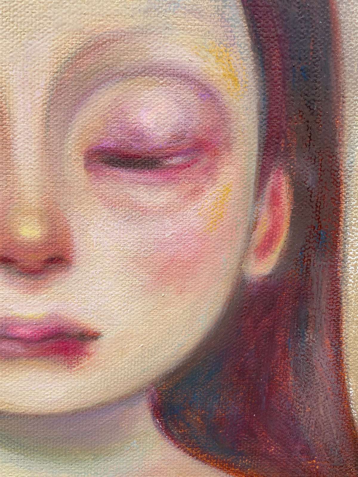 Artwork by Nadia  Da Silva, Mother I Suffer, Made of Oil paint, charcoal, oil pastel, and ink on canvas 