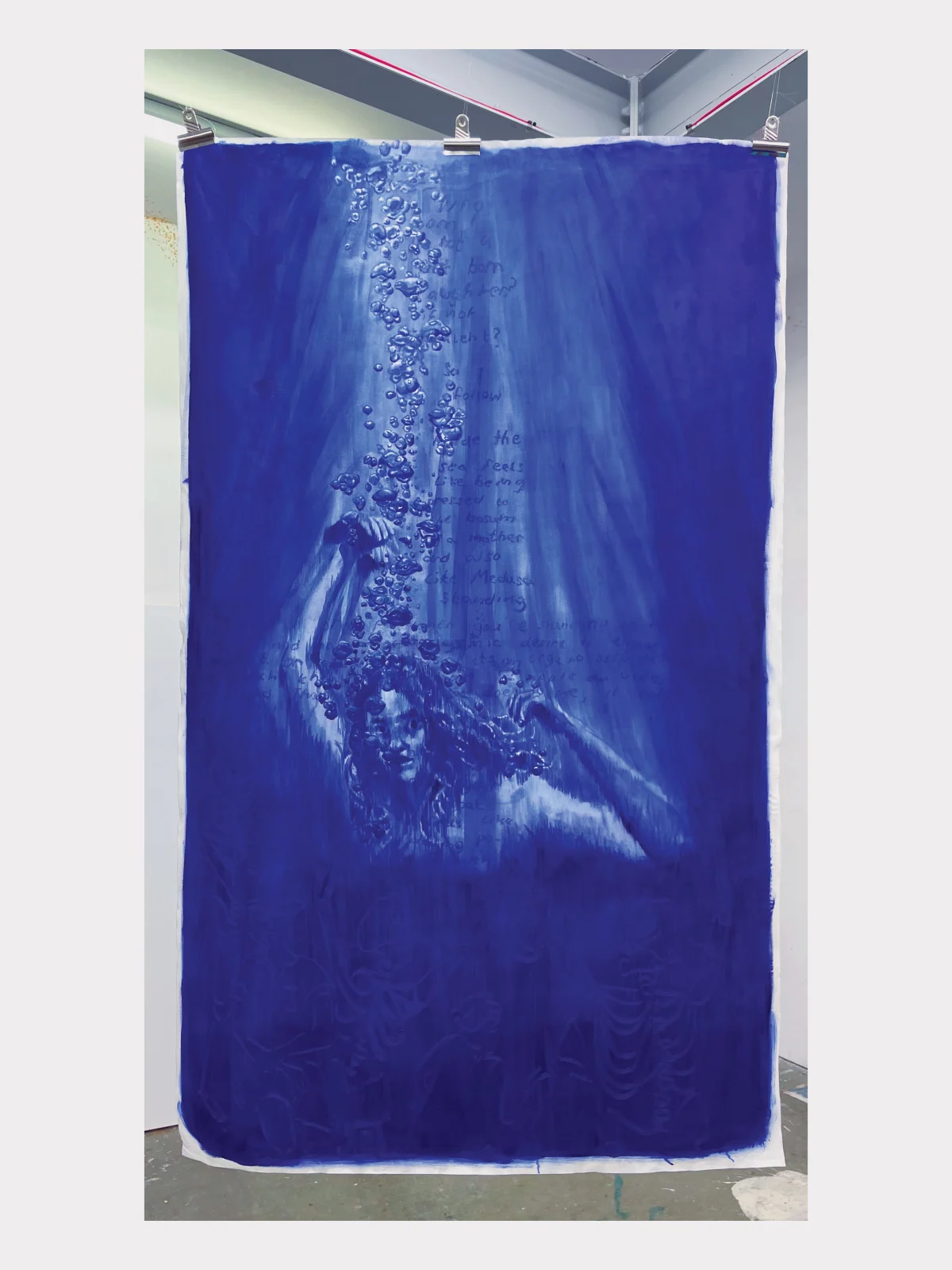 Artwork by Zoë  Wilkinson, A sleep full of dreams of ultramarine blue, Made of Oil on sugar 