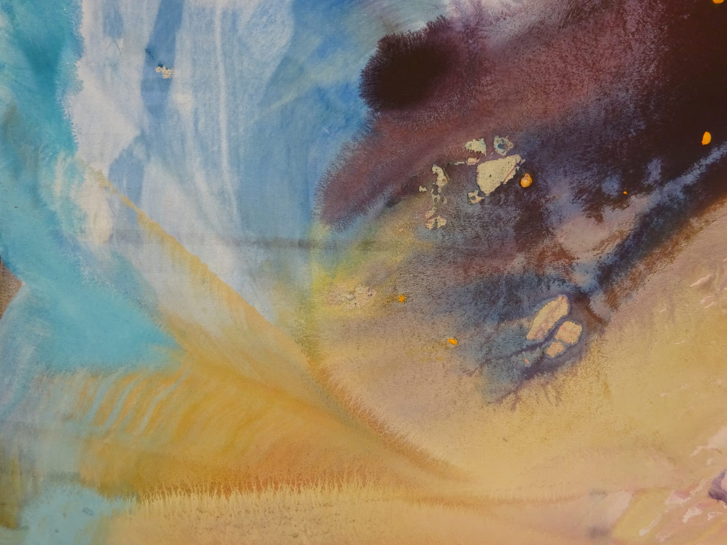 Artwork by Marina Olympios, Heart Cell Cymatics… Or geometric patterns created in heart cells when applying various sounds, Made of Mineral Colours On Canvas 