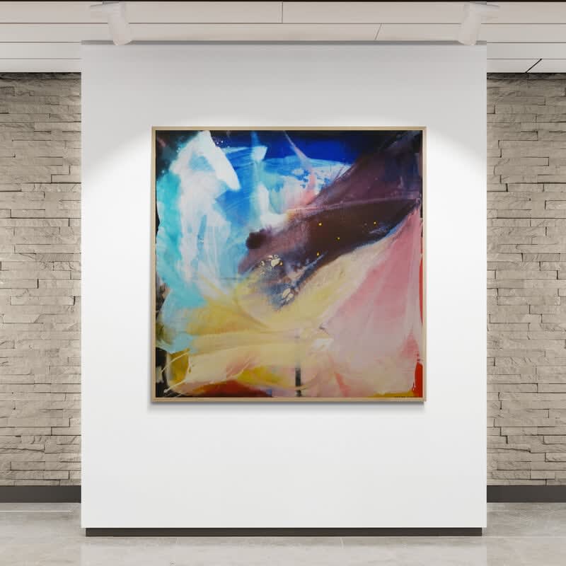 Artwork by Marina Olympios, Heart Cell Cymatics… Or geometric patterns created in heart cells when applying various sounds, Made of Mineral Colours On Canvas 