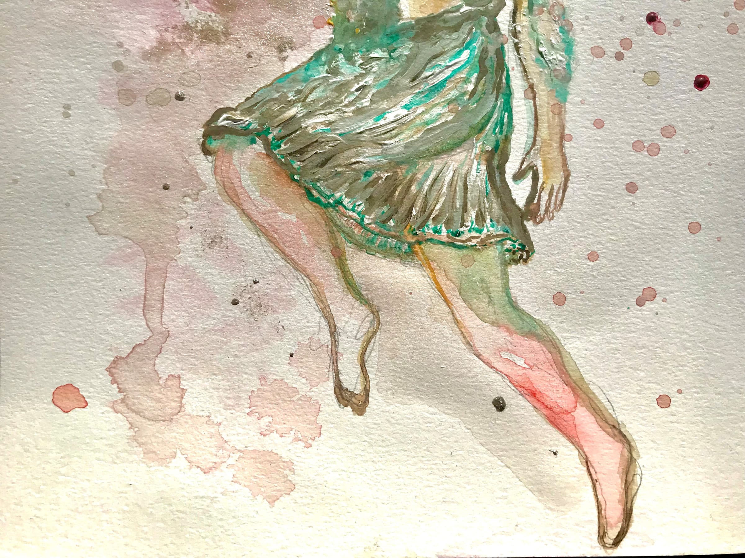 Artwork by Jorge Rivera, Levitation 5, Made of Watercolour And Resin On Paper 