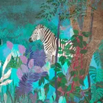 Artwork by Cécile Duchêne Malissin, L'heure bleue V, Made of Mixed media on canvas 