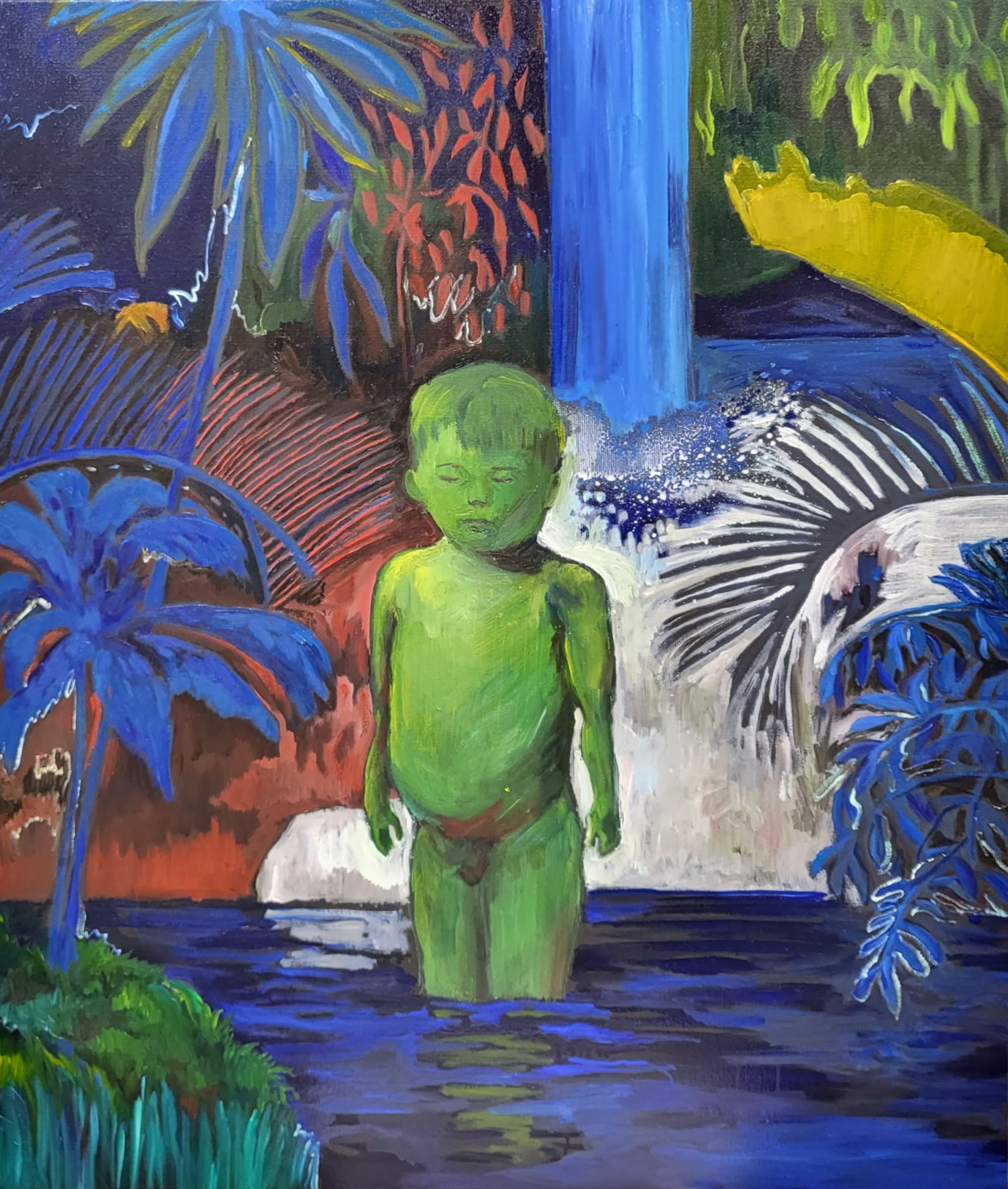 Nature surrounding the baby