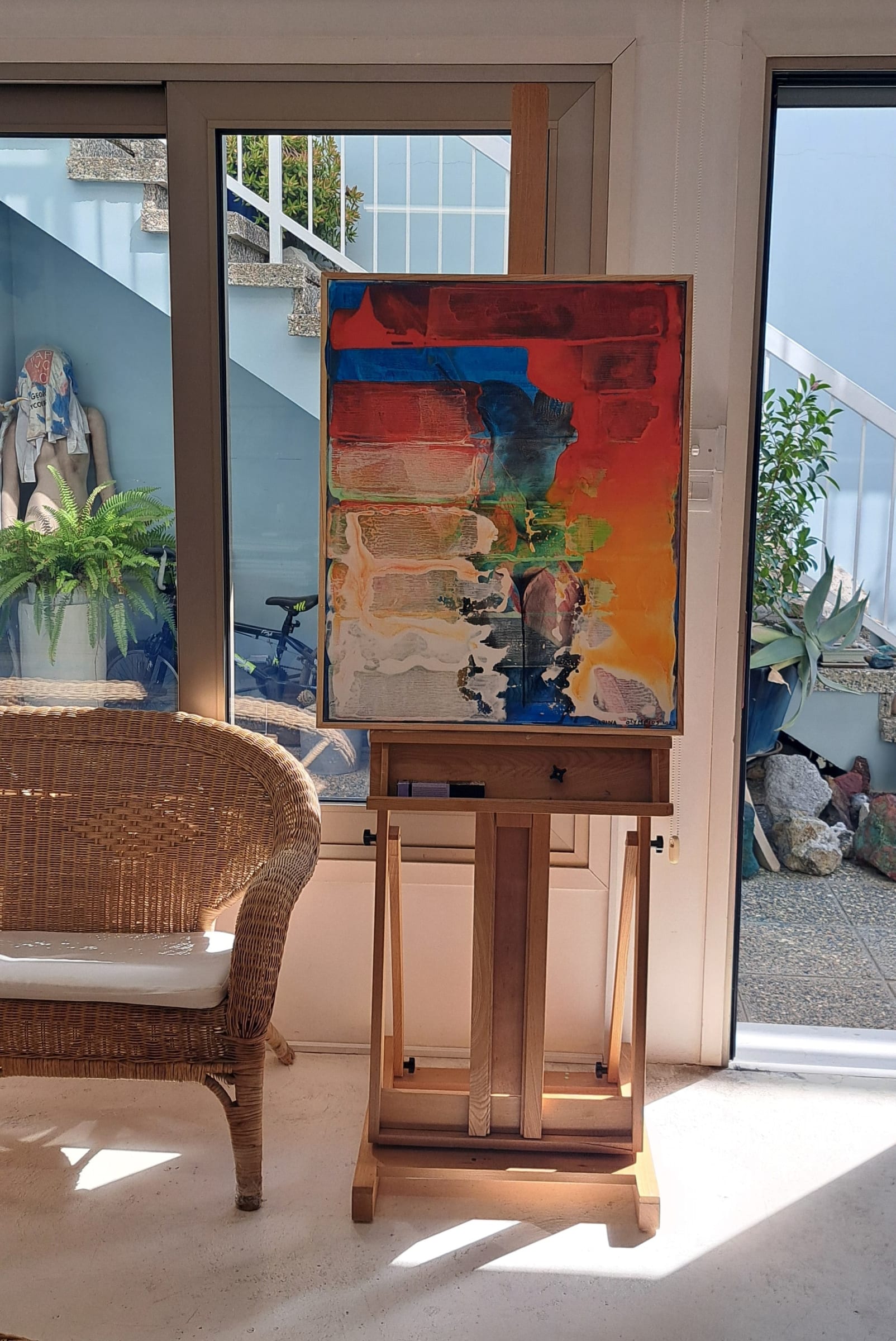 Artwork by Marina Olympios, Explorer in the land of love, Made of Mineral Colours On Canvas 